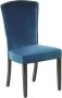 Beliani PISECO Eetkamerstoel set van 2 blauw fluweel - Thumbnail 3