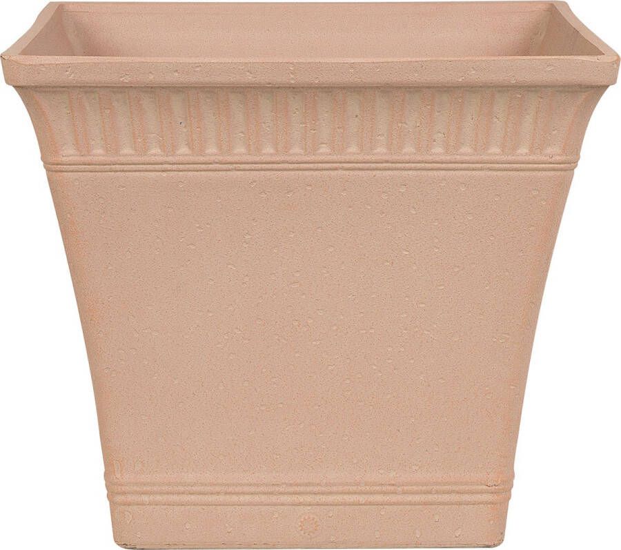 Beliani Psatha Plantenbak Voor Buiten-roze-polyresin Stenenmix
