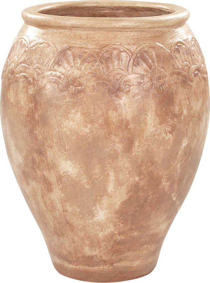 Beliani PYRUS Bloempot Bruin ⌀ 48 cm Terracotta