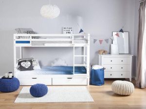 Beliani RADON Stapelbed wit dennenhout