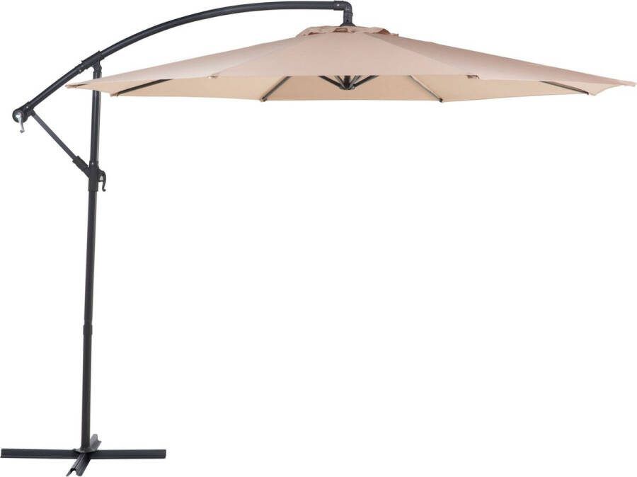 Beliani RAVENNA Zweefparasol Beige Kunststof