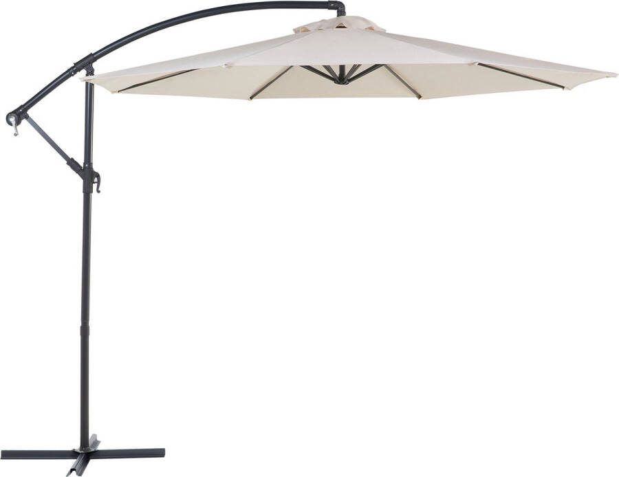 Beliani RAVENNA Zweefparasol Beige Kunststof