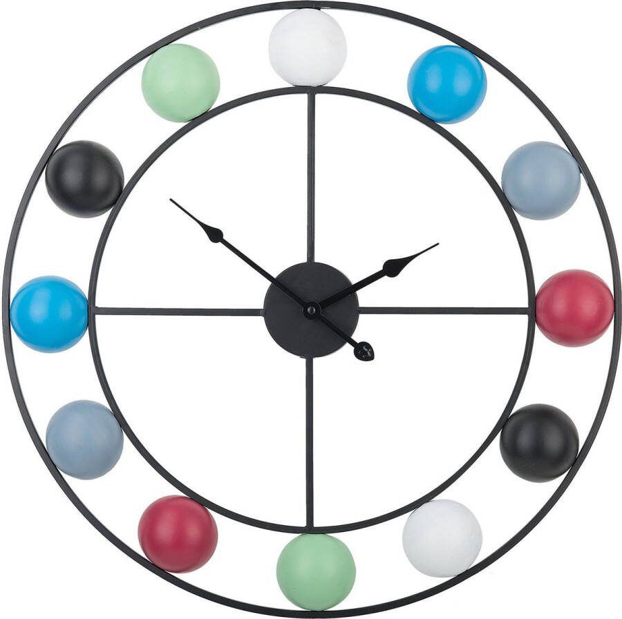 Beliani REIDEN Wandklok Multicolor IJzer