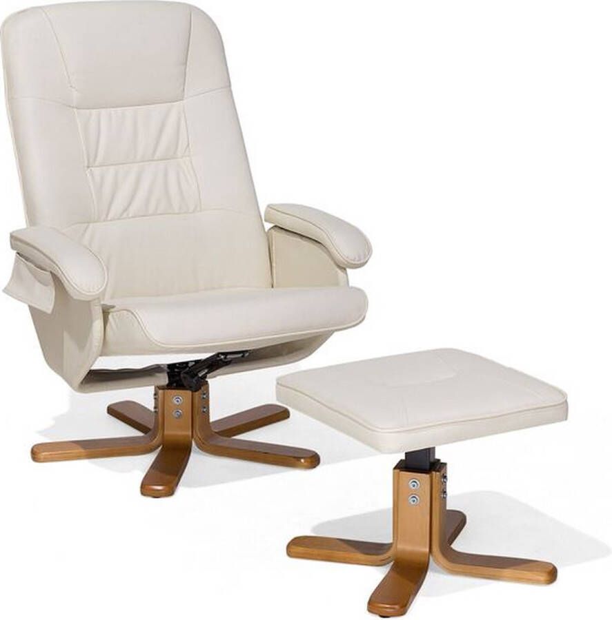 Beliani RELAXPRO TV-fauteuil-Beige-Kunstleer