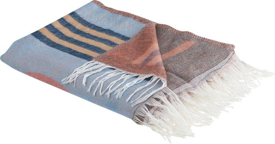 Beliani RESHA Plaid Multicolor 130 x 170 cm Polyester