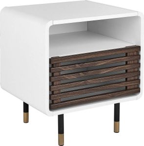 Beliani RIFLE Bedside Table Wit Vezelplaat
