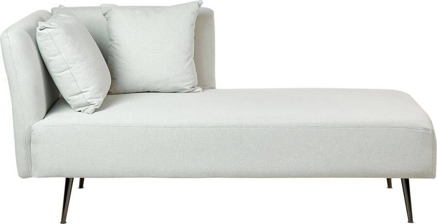 Beliani RIOM Chaise longue Mintgroen Linkszijdig Stof
