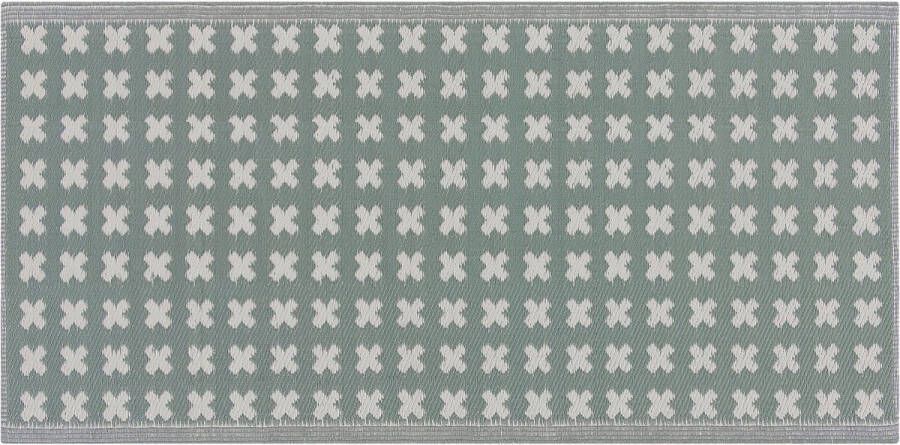 Beliani ROHTAK Outdoor kleed Groen 90 x 180 cm Polypropyleen