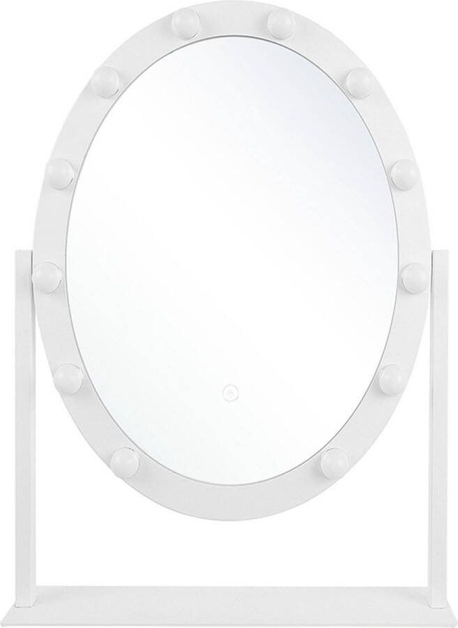 Beliani ROSTRENEN make-up spiegel Wit IJzer