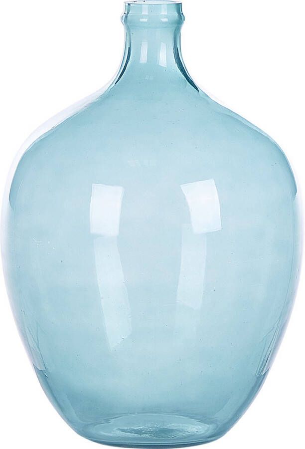 Beliani ROTI Bloemenvaas Licht Blauw 39 cm Glas