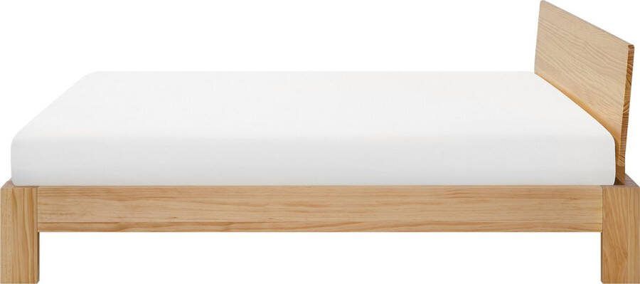 Beliani -ROYAN -Tweepersoonsbed-Lichthout-160 x 200 cm-Dennenhout