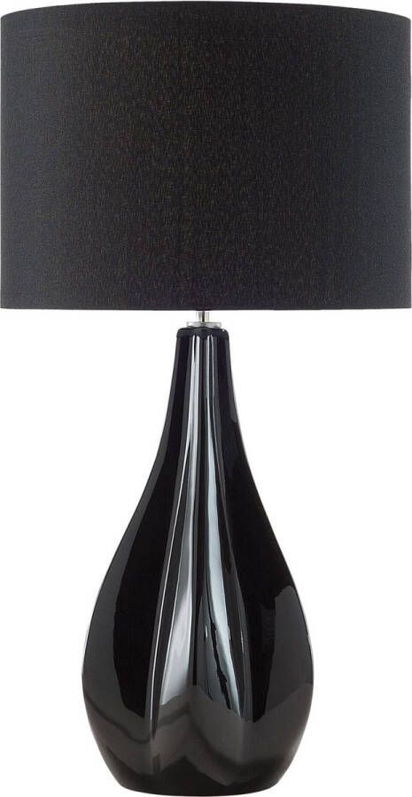 Beliani SANTEE Tafellamp Zwart Porselein