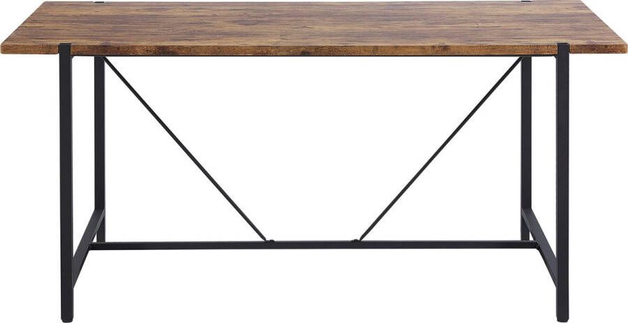 Beliani SARITAS Eettafel Donkere houtkleur 80 x 160 cm MDF
