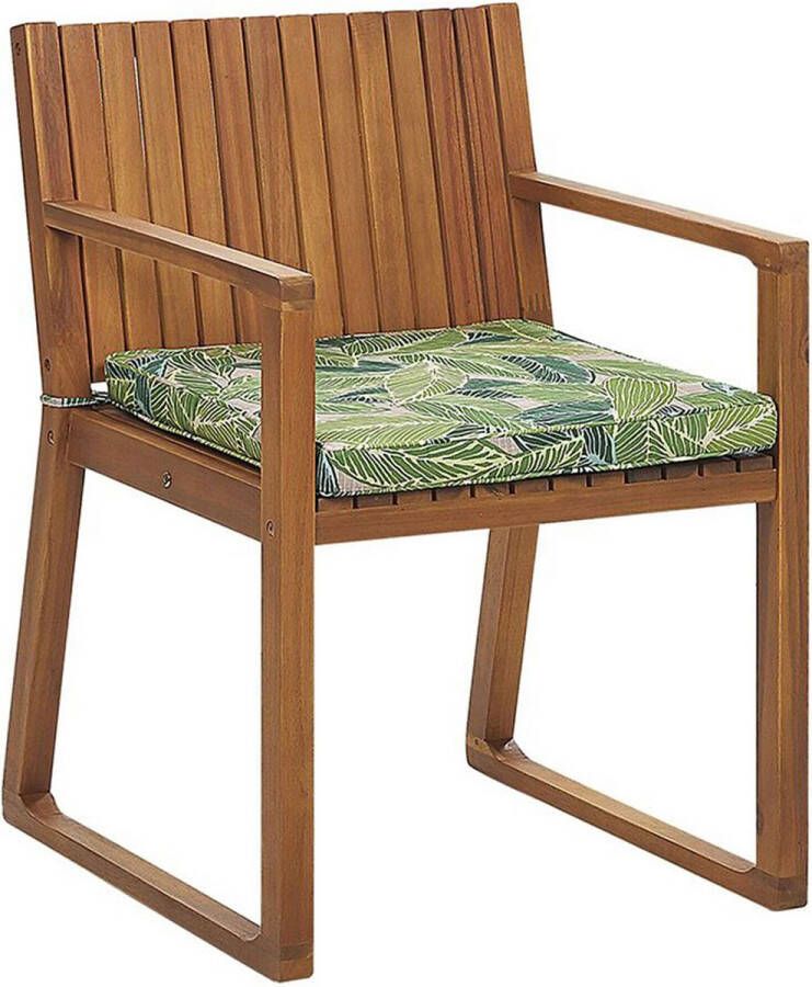 Beliani SASSARI Chair with Cushion Groen Acaciahout