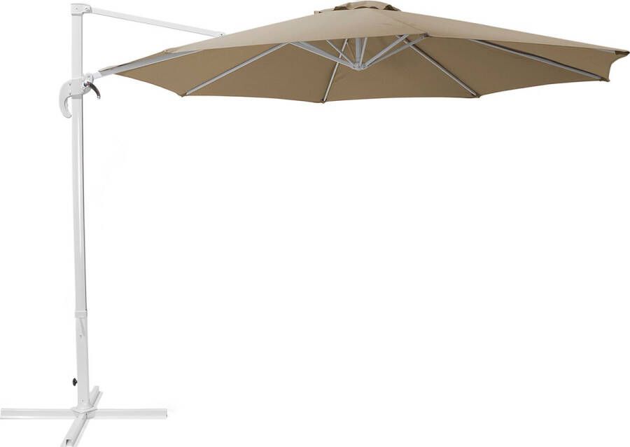 Beliani Savona Cantilever Parasol-beige-polyester