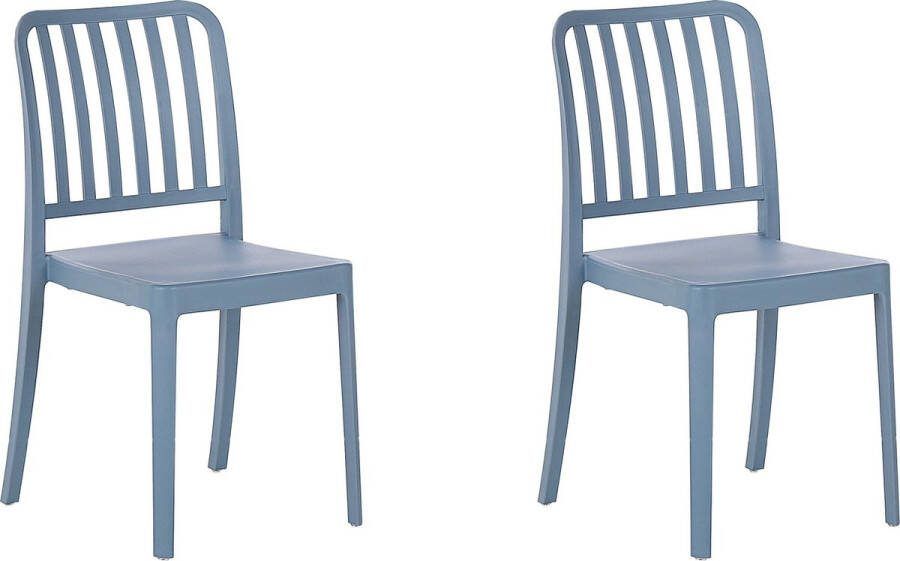 Beliani -SERSALE -Tuinstoel set van 2-Blauw-Synthetisch materiaal
