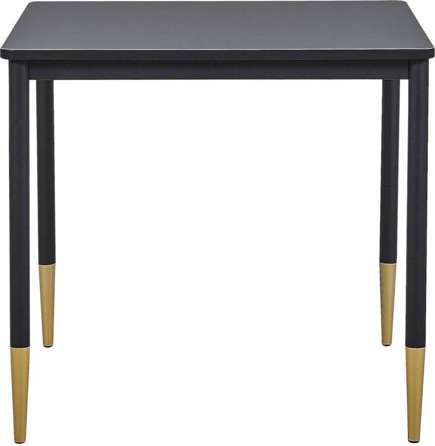 Beliani SHALFORD Eettafel Zwart 80 x 80 cm MDF