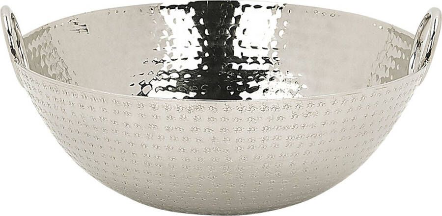Beliani SHIBAH Decoratieve schaal-Zilver-Aluminium
