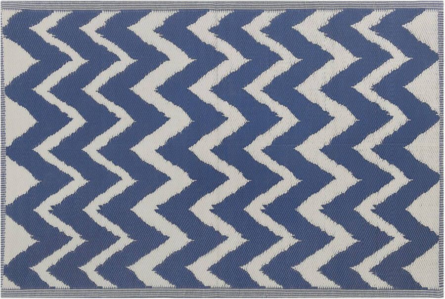 Beliani SIRSA Outdoor kleed Blauw 120 x 180 cm Polypropyleen