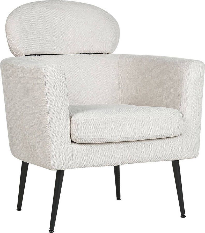 Beliani SOBY Fauteuil Crème Polyester