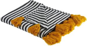Beliani SUNWAL Plaid zwart Kunststof