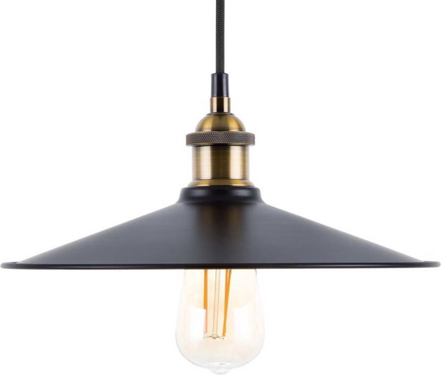 Beliani SWIFT Hanglamp Zwart|Messing Metaal