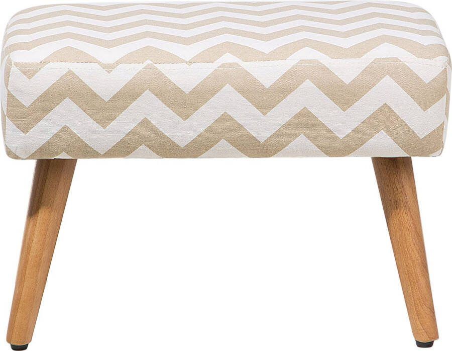 Beliani TAKOMA Hocker Beige Katoen