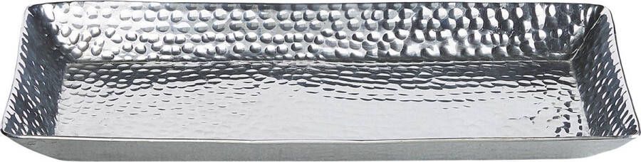Beliani TIERRADENTRO Decoratieve schaal Zilver Aluminium