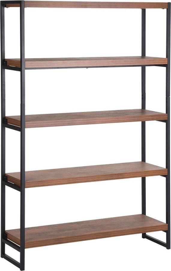Beliani TIFTON Boekenkast met 4 planken donkere houtkleur