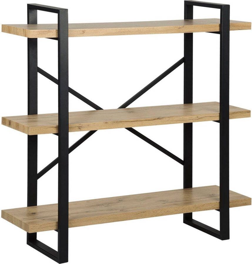 Beliani TIMBER Boekenkast met 3 planken lichte houtkleur