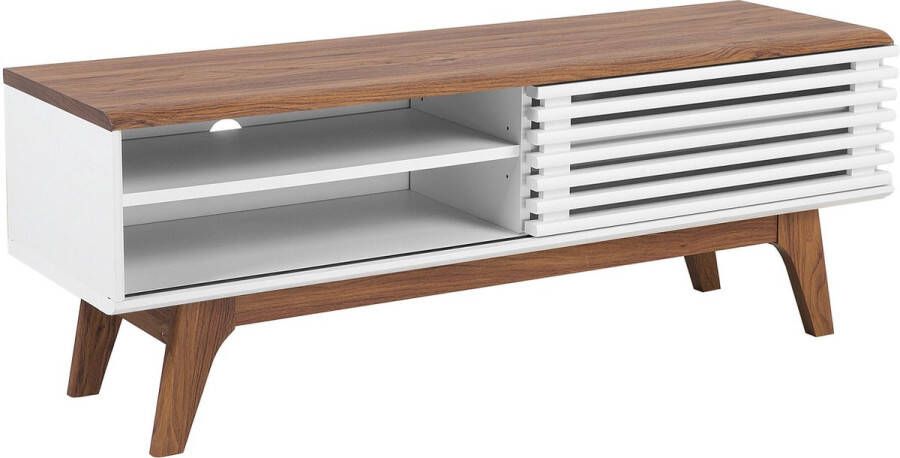 Beliani TOLEDO TV-meubel Donkerbruin MDF