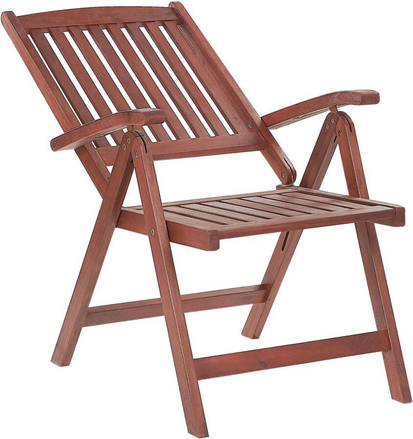 Beliani TOSCANA Garden Chair Donkere houtkleur Acaciahout