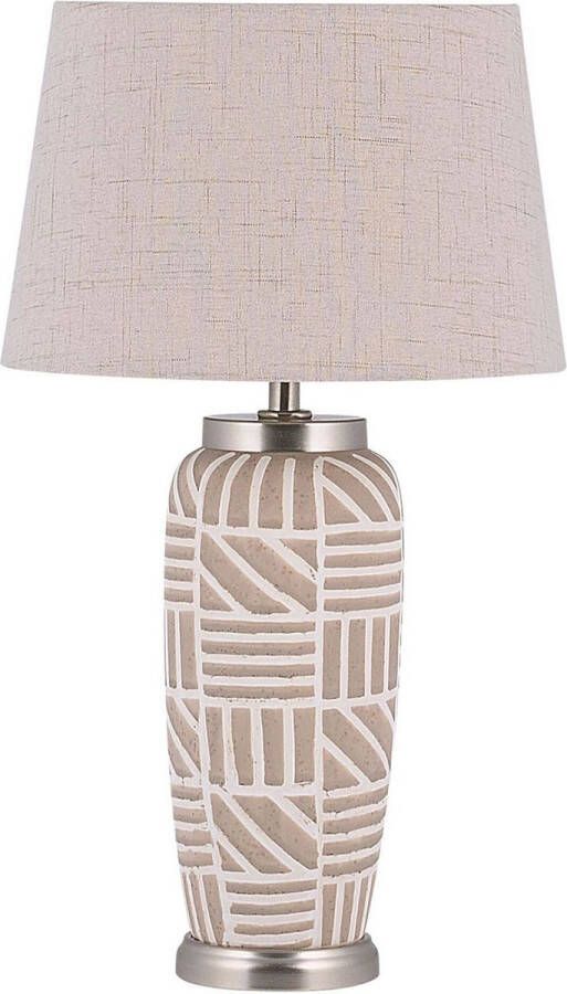 Beliani TRAISEN Tafellamp Beige Keramiek