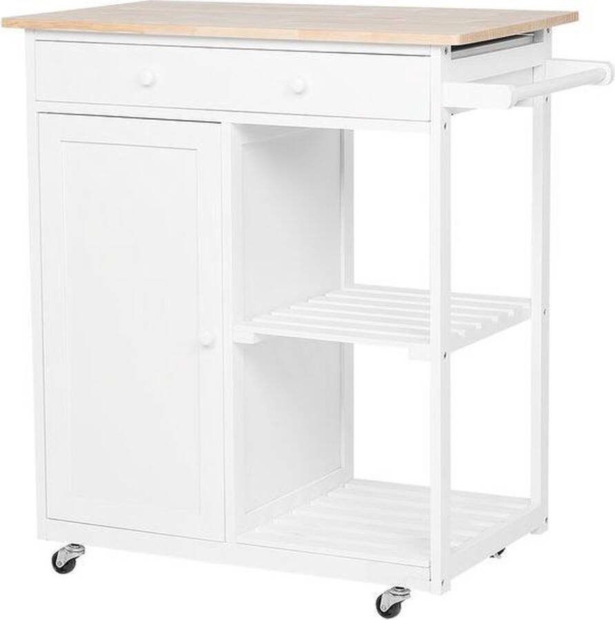 Beliani TRAPANI Keukentrolley Wit MDF