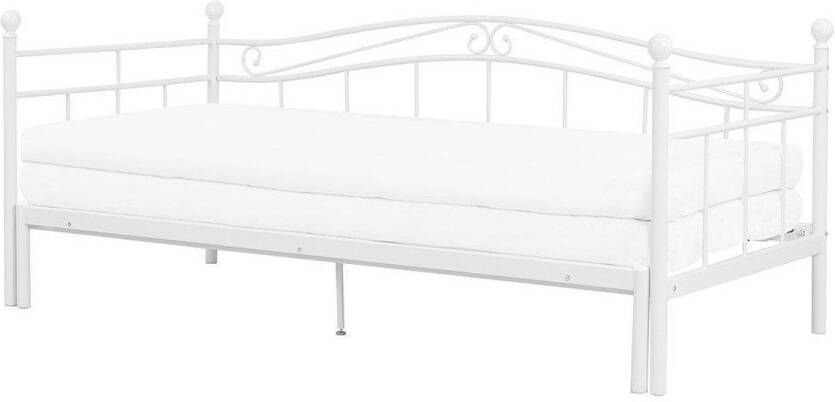 Beliani TULLE Eenpersoonsbed Wit 90 x 200 cm Metaal