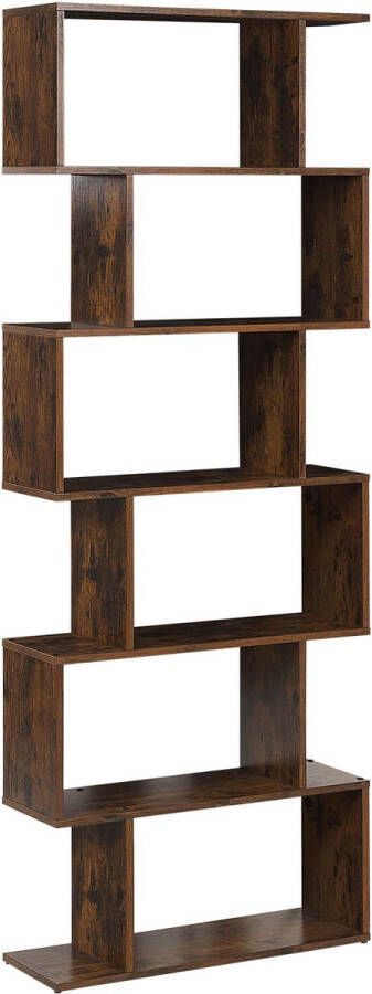 Beliani VALDOSA Shelving Unit Donkere houtkleur Spaanplaat