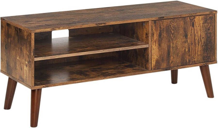 Beliani VANLER TV-meubel Donkere houtkleur Vezelplaat