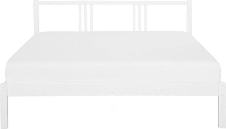 Beliani VANNES Tweepersoonsbed Wit 140 x 200 cm Dennenhout