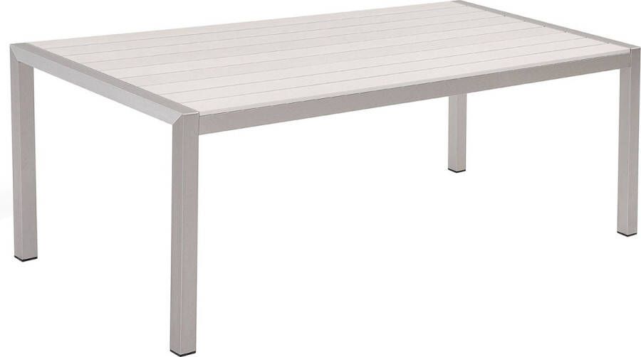 Beliani VERNIO Tuintafel Wit Aluminium