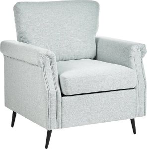 Beliani VIETAS Fauteuil Lichtgrijs Polyester