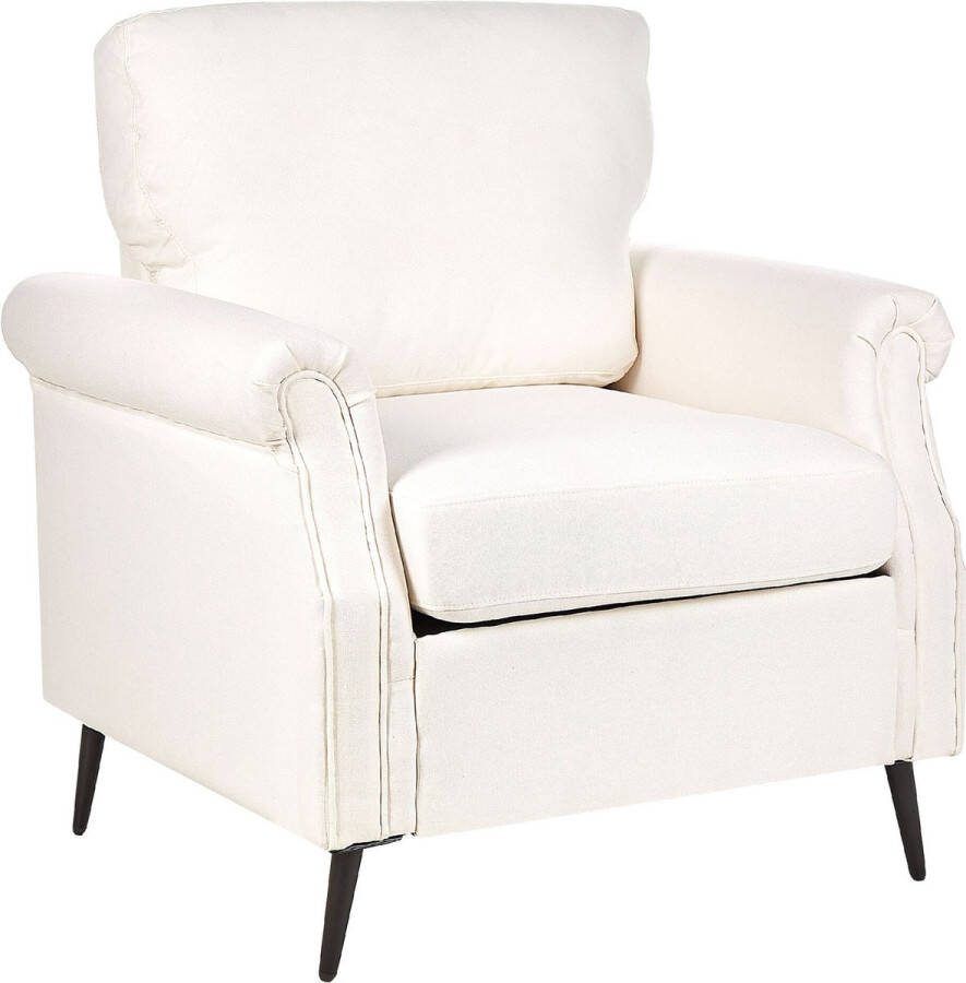 Beliani VIETAS Fauteuil Crème Polyester