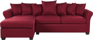 Beliani VIKNA Corner Sofa Rood Polyester
