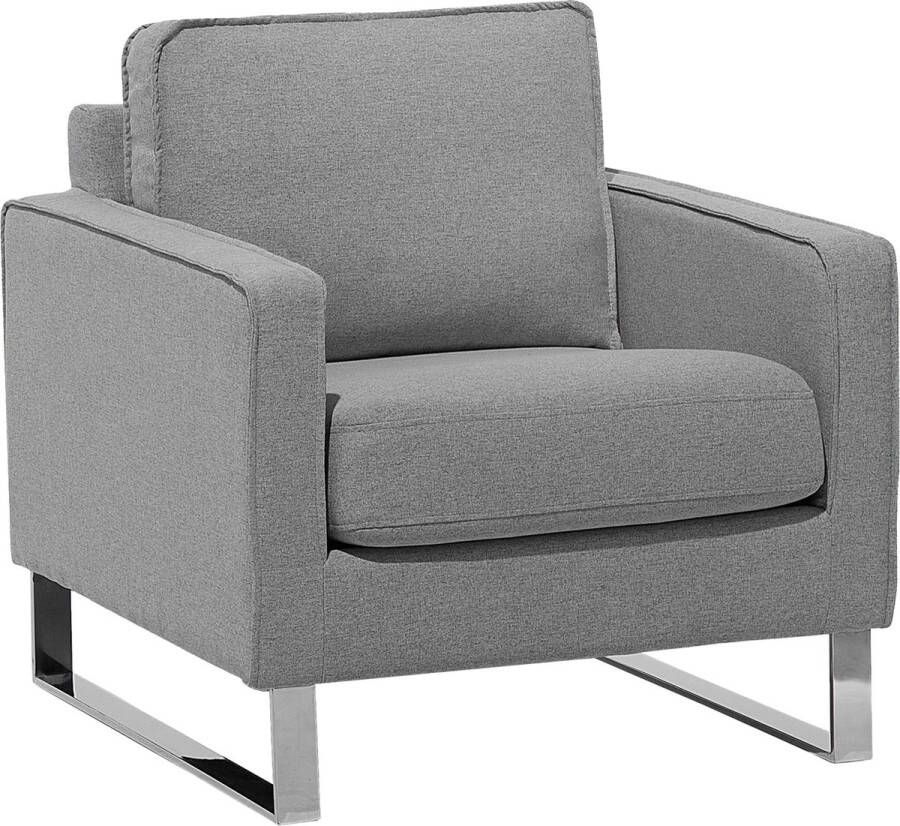Beliani VIND Fauteuil Grafietgrijs Polyester