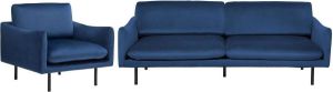Beliani VINTERBRO Living Room Set Blauw Fluweel
