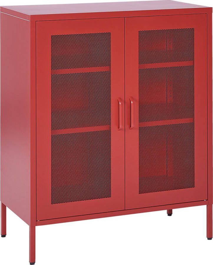 Beliani WAKATIPU Sideboard-Rood-Staal