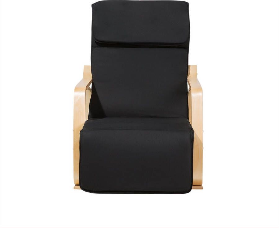 Beliani WESTON Schommelfauteuil-Zwart-Polyester