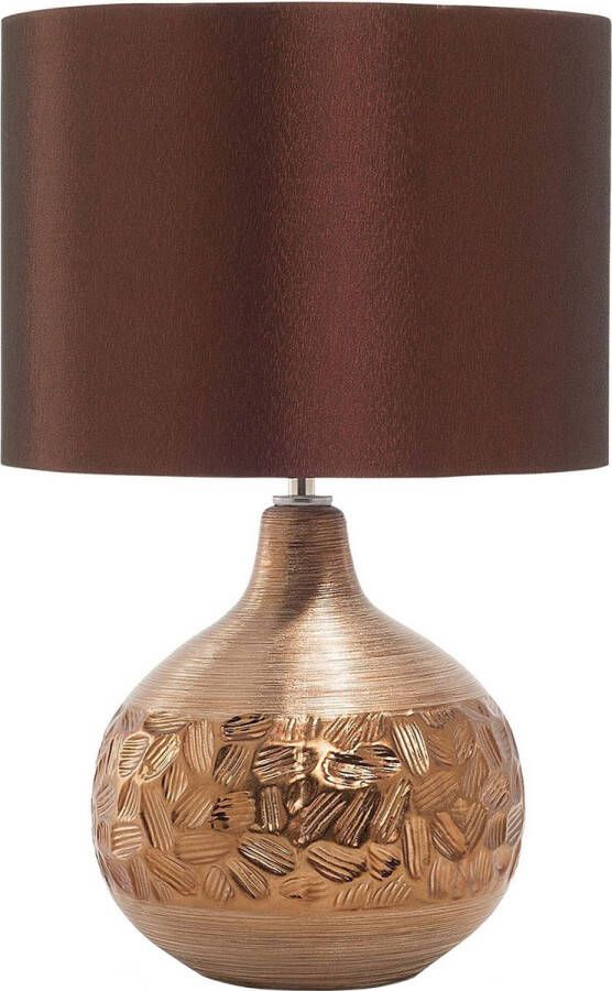 Beliani YAKIMA Tafellamp Bruin Porselein