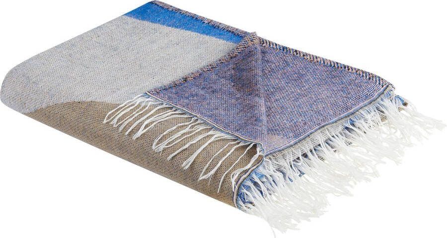 Beliani YALADI Plaid Multicolor 130 x 170 cm Acryl