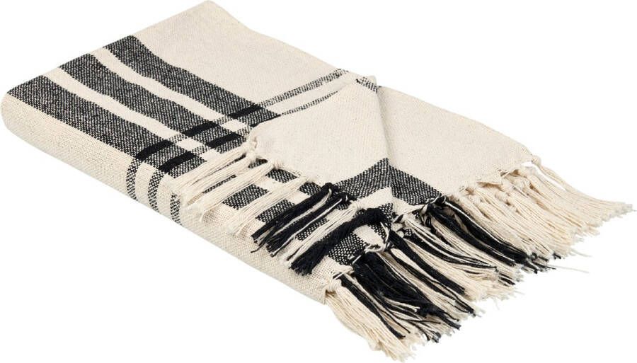 Beliani YUVALI Plaid Gebroken wit Polyester