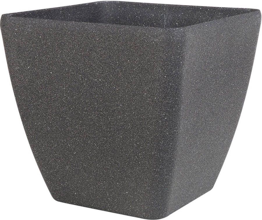 Beliani Zeli Plantenbak Voor Buiten-grijs-polyresin Stenenmix